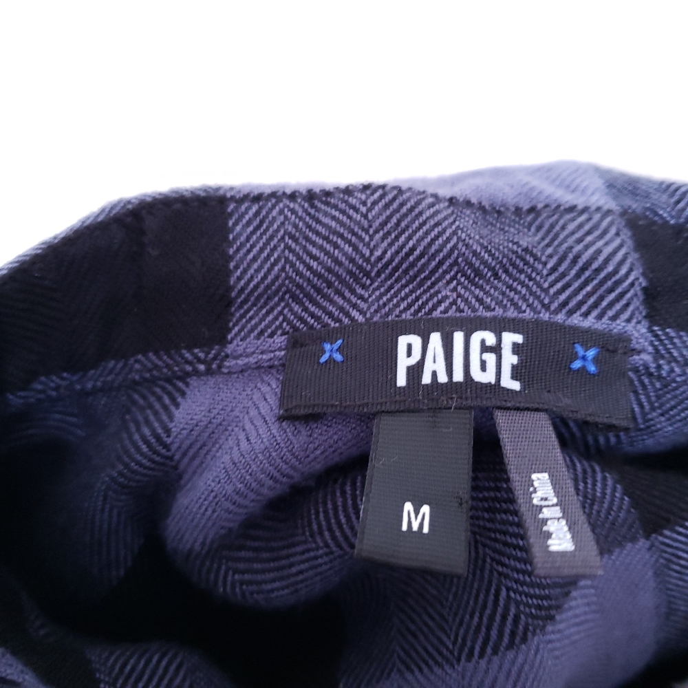 💙 Paige Flannel shirt blue and black plaid button down